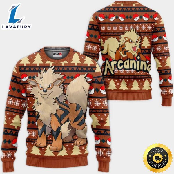 Arcanine Anime Pokemon Ugly Sweater