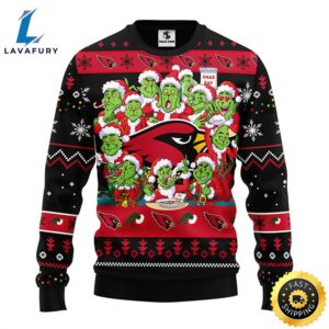 Arizona Cardinals 12 Grinch Xmas Day Christmas Ugly Sweater