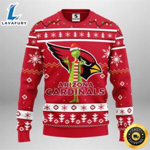 Arizona Cardinals Funny Grinch Christmas Ugly Sweater