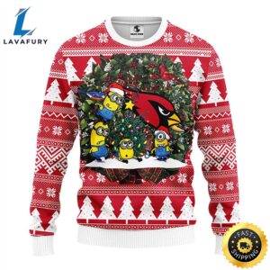 Arizona Cardinals Minion Christmas Ugly Sweater