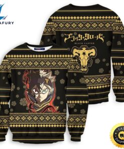 Asta Black Clover Anime Poster Ugly Sweater