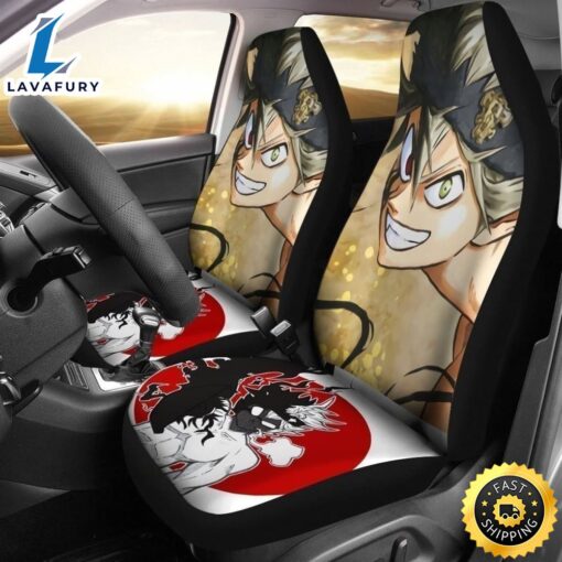 Asta Face Black Clover Anime Car Seat Covers