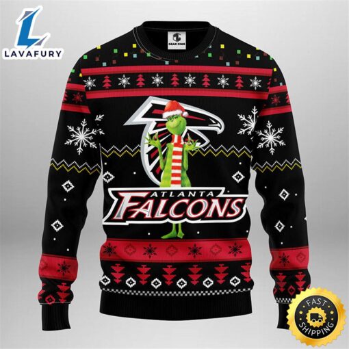 Atlanta Falcons Funny Grinch Christmas Ugly Sweater