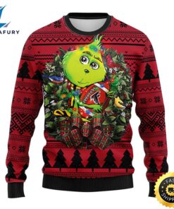 Atlanta Falcons Grinch Hug Christmas Ugly Sweater