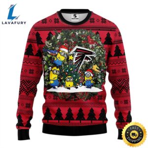 Atlanta Falcons Minion Christmas Ugly Sweater