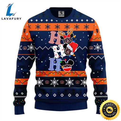 Auburn Tigers Hohoho Mickey Christmas Ugly Sweater