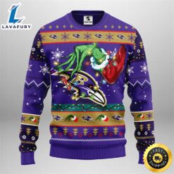 Baltimore Ravens Grinch Christmas Ugly…