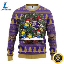 Baltimore Ravens Minion Christmas Ugly…