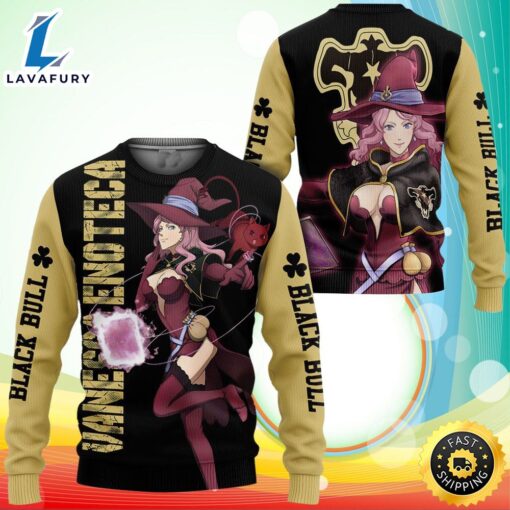 Black Bull Vanessa Black Clover Anime Ugly Sweater