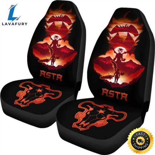 Black Clover Car Seat Covers Asta Black Clover