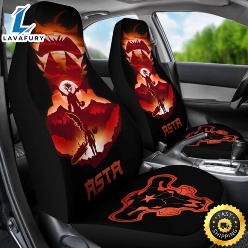 Black Clover Car Seat Covers Asta Black Clover