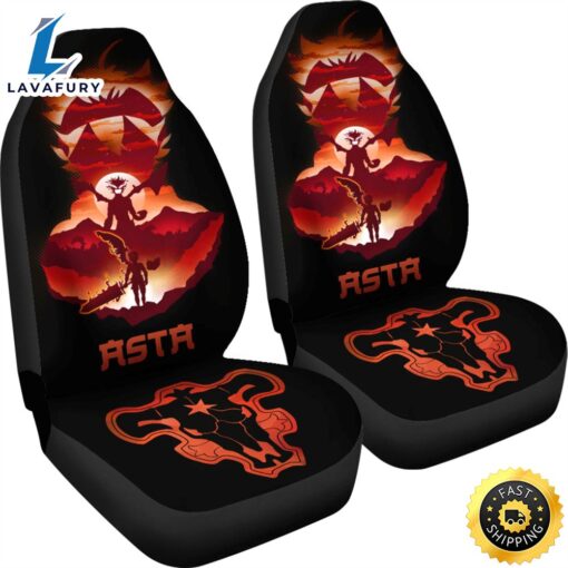 Black Clover Car Seat Covers Asta Black Clover