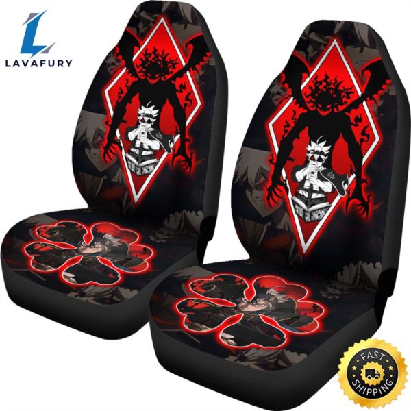 Black Clover Car Seat Covers Asta Black Clover Car Accessories Fan Gift