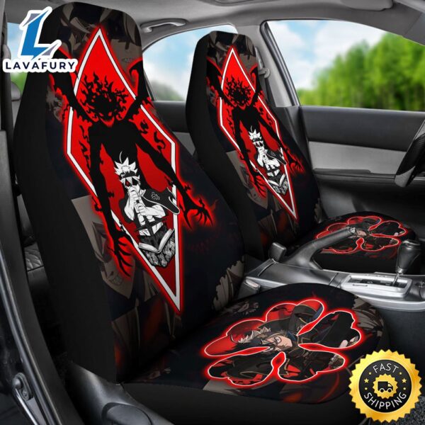Black Clover Car Seat Covers Asta Black Clover Car Accessories Fan Gift