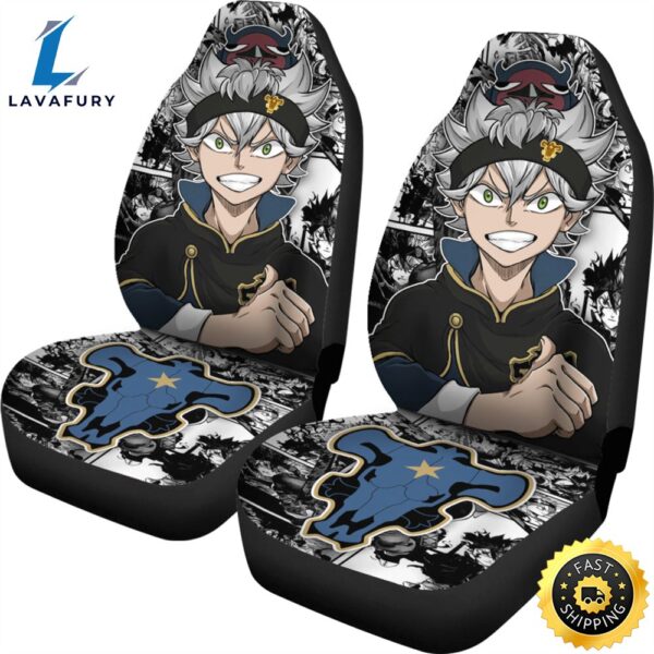 Black Clover Car Seat Covers Black Clover Car Accessories Fan Gift
