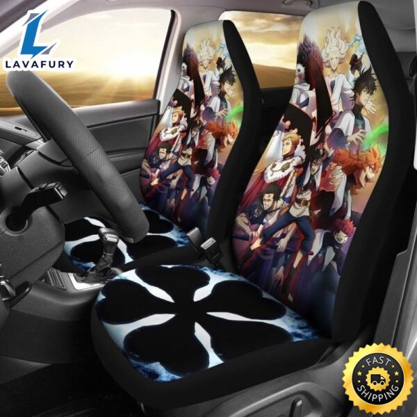 Black Clover Car Seat Covers For Anime Fan Gift