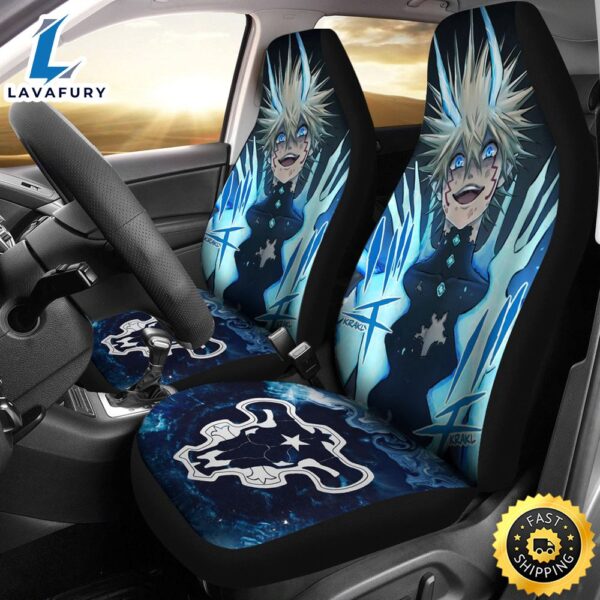 Black Clover Car Seat Covers Luck Voltia Black Clover Car Accessories Fan Gift