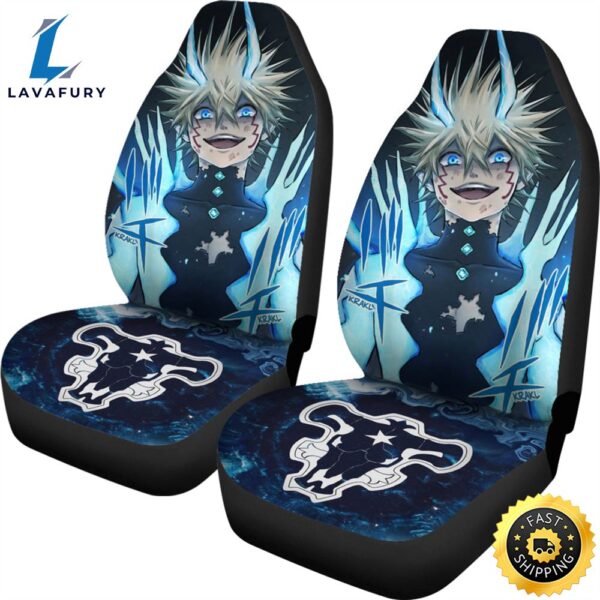 Black Clover Car Seat Covers Luck Voltia Black Clover Car Accessories Fan Gift
