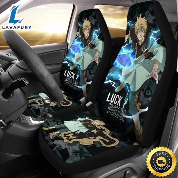 Black Clover Car Seat Covers Luck Voltia Black Clover Car Accessories Fan Gift 3D