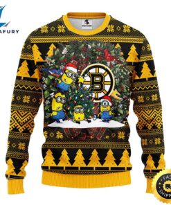 Boston Bruins Minion Christmas Ugly…