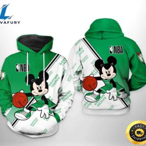Boston Celtics NBA Mickey 3D Printed Hoodie