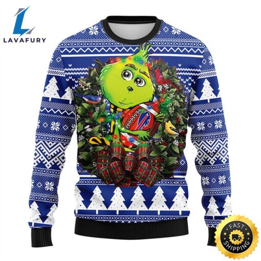 Buffalo Bills Grinch Hug Christmas Ugly Sweater