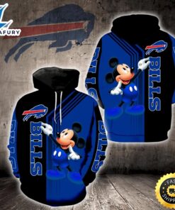 Buffalo Bills Mickey Mouse All Over Print 3D Hoodie For Men And Women