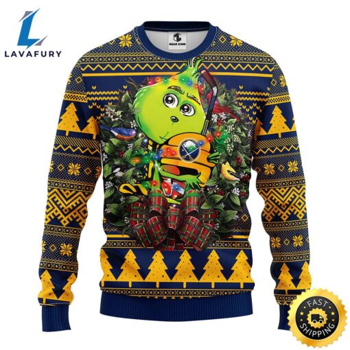 Buffalo Sabres Grinch Hug Christmas Ugly Sweater