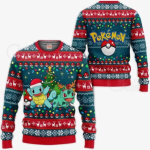 Bulbasaur and Squirtle Pokemon Ugly Sweater