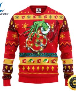 Calgary Flames Grinch Christmas Ugly…