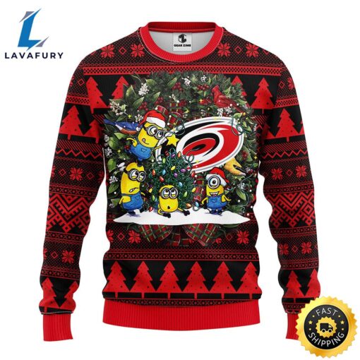 Carolina Hurricanes Minion Christmas Ugly Sweater