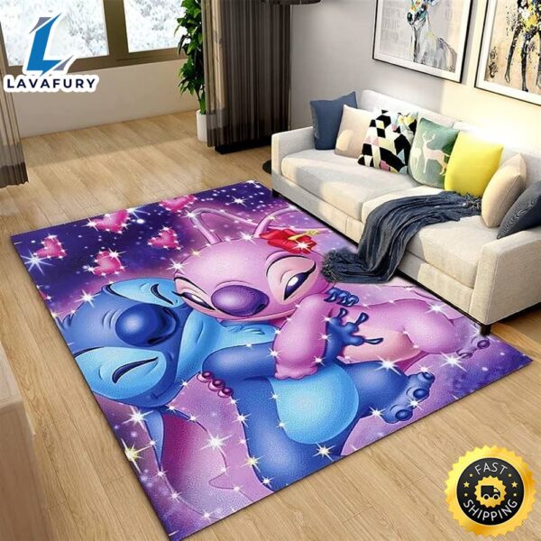 Cartoon Cute Stitch Area Rug,Carpet Rug For Living Room Children’s Bedroom Decoration