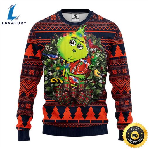 Chicago Bears Grinch Hug Christmas Ugly Sweater