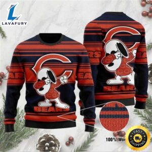Chicago Bears Snoopy Dabbing Ugly Christmas Sweater