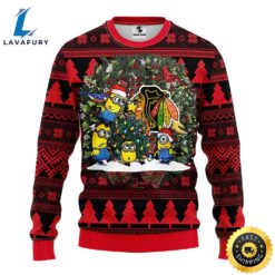 Chicago Blackhawks Minion Christmas Ugly…