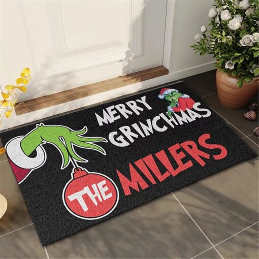 Christmas Grinch Door Mat Xmas Welcome Merry Christmas