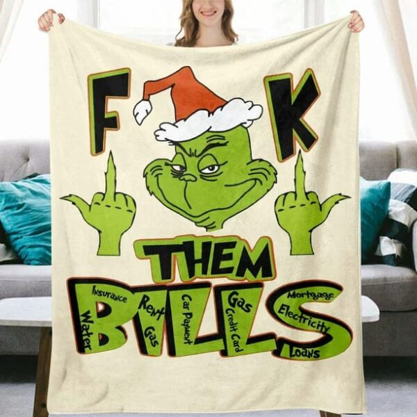 Christmas Grinch Sofa Blanket Throw Blankets - Lavafury