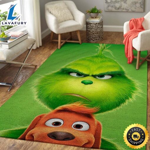 Christmas Movie Character The Grinch Area Rug