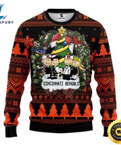 Cincinnati Bengals Snoopy Dog Christmas Ugly Sweater