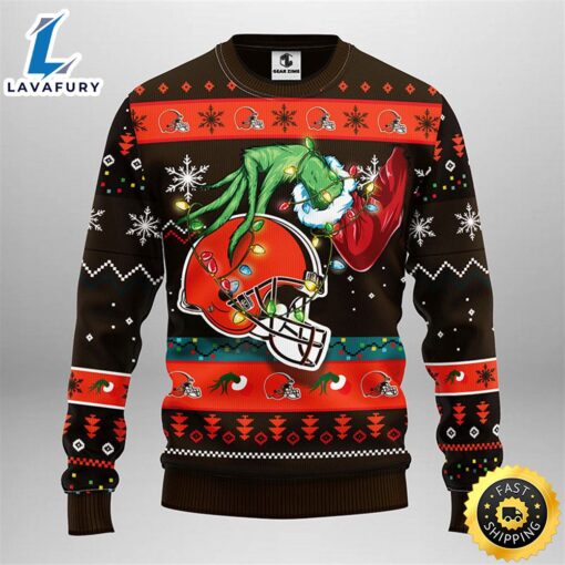 Cleveland Browns Grinch Christmas Ugly Sweater