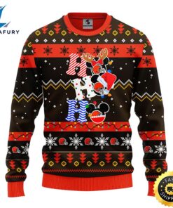 Cleveland Browns HoHoHo Mickey Christmas Ugly Sweater