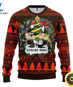 Cleveland Browns Snoopy Dog Christmas Ugly Sweater