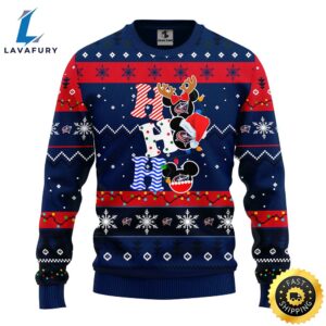 Columbus Blue Jackets Hohoho Mickey Christmas Ugly Sweater