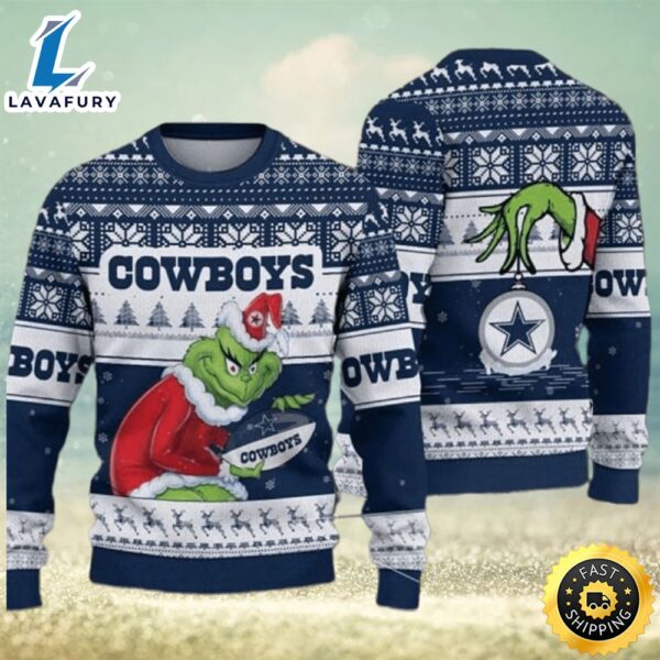 Dallas Cowboys Grinch Stolen Ugly Christmas Sweater Football Fan – Dallas Cowboys Christmas Sweater