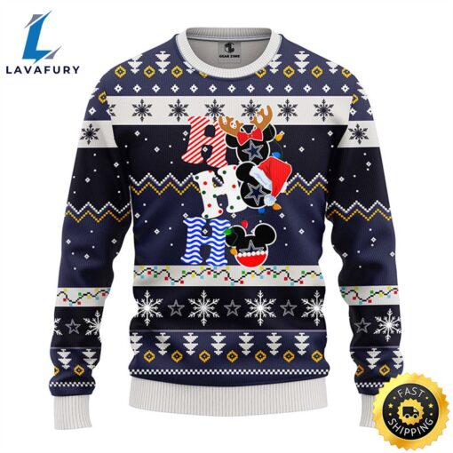 Dallas Cowboys HoHoHo Mickey Christmas Ugly Sweater