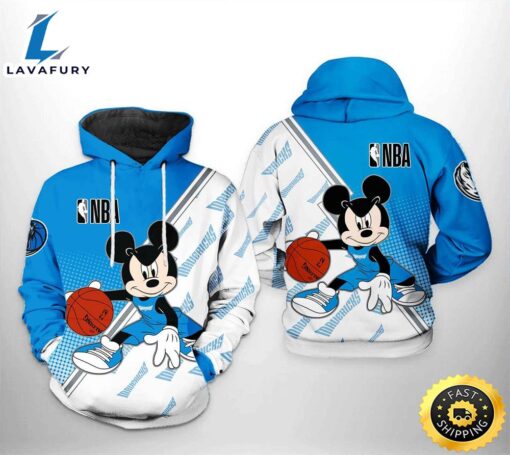 Dallas Mavericks NBA Mickey 3D Printed Hoodie