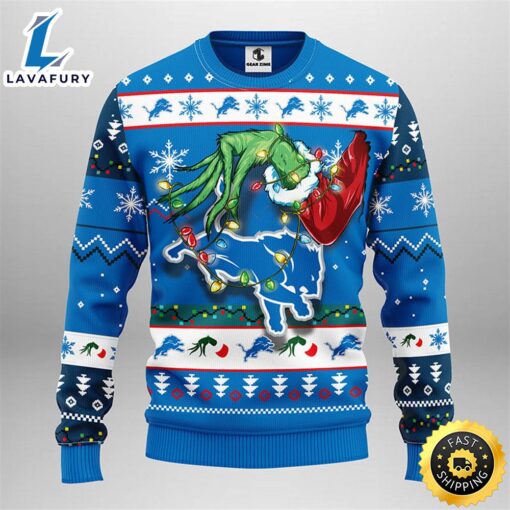 Detroit Lions Grinch Christmas Ugly Sweater