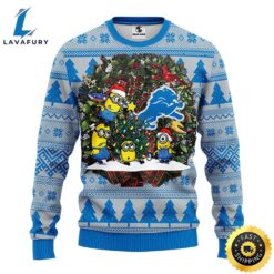 Detroit Lions Minion Christmas Ugly…