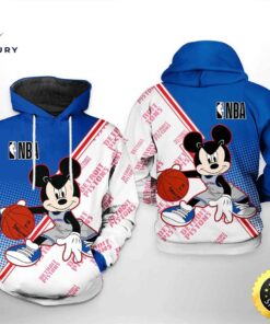 Detroit Pistons NBA Mickey 3D Printed Hoodie