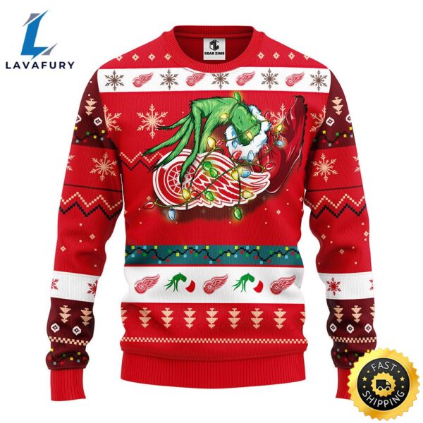 Detroit Red Wings Grinch Christmas Ugly Sweater